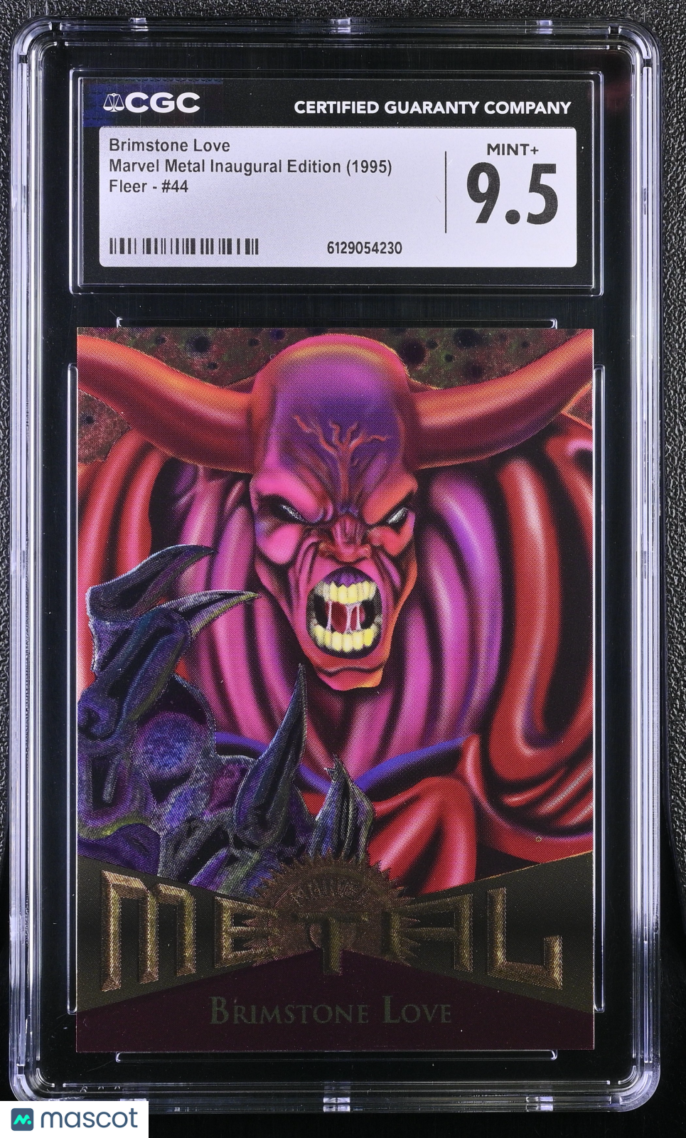 1995 Fleer Marvel Metal Inaugural Edition Brimstone Love #44 CGC 9.5