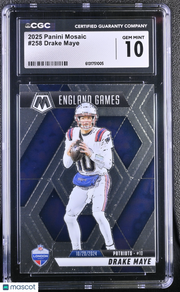 2025 Panini Mosaic Drake Maye #258 CGC 10