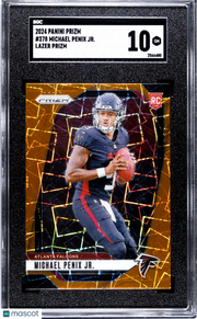 2024 Panini Prizm Michael Penix JR. Lazer Rookie #378 SGC 10 Atlanta Falcons