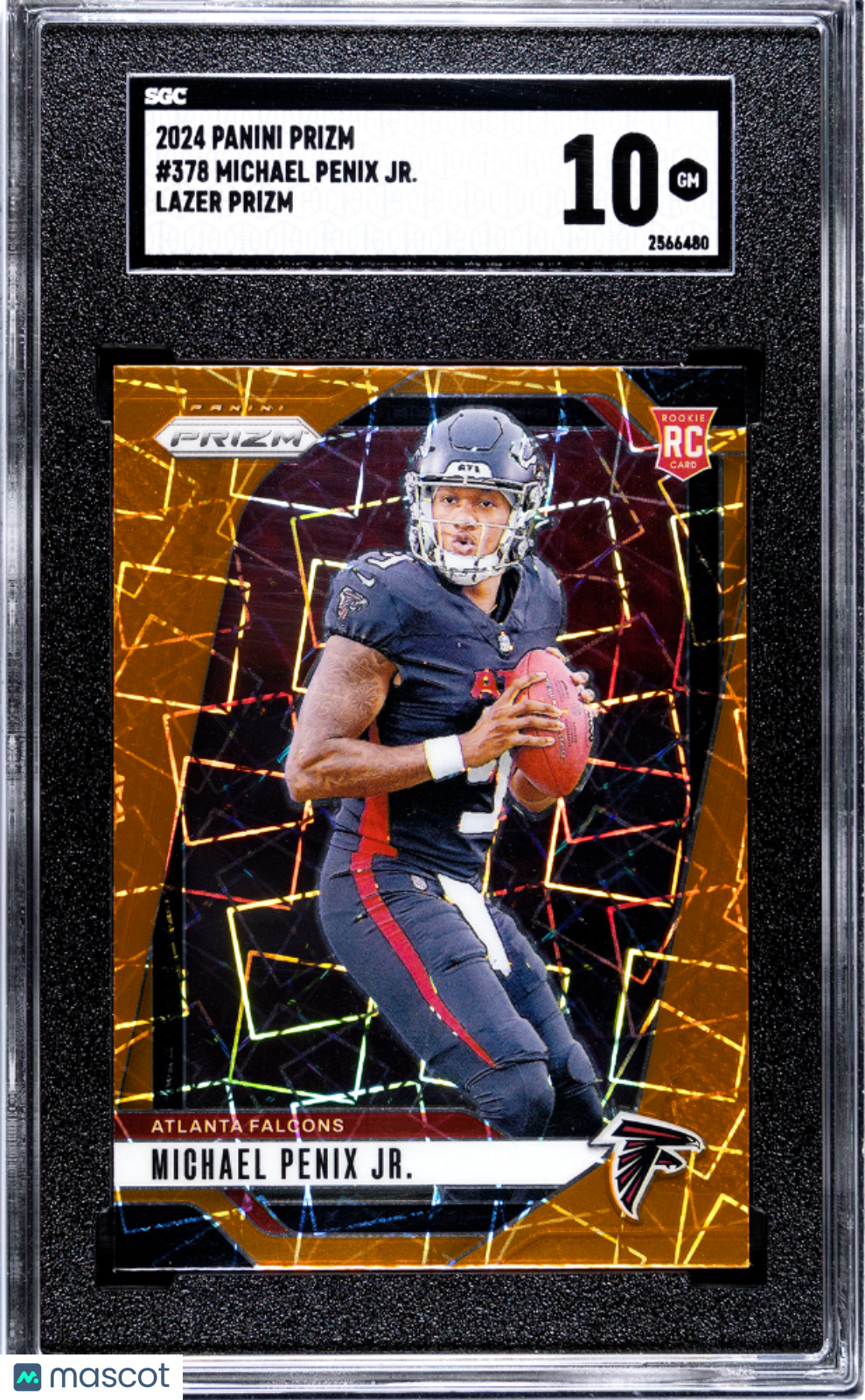 2024 Panini Prizm Michael Penix JR. Lazer Rookie #378 SGC 10 Atlanta Falcons