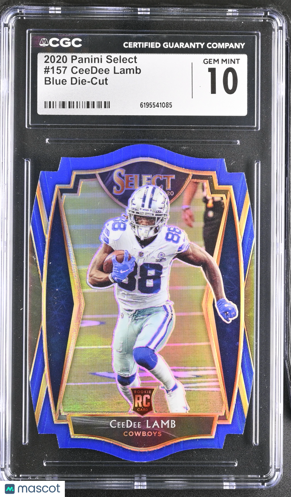 2020 Panini Select CeeDee Lamb Blue Die-Cut Rookie #157 CGC 10 Dallas Cowboys