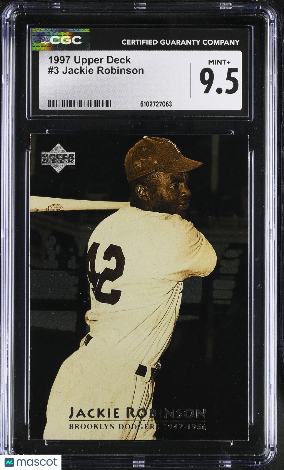 1997 Upper Deck Jackie Robinson #3 CGC 9.5 Brooklyn Dodgers