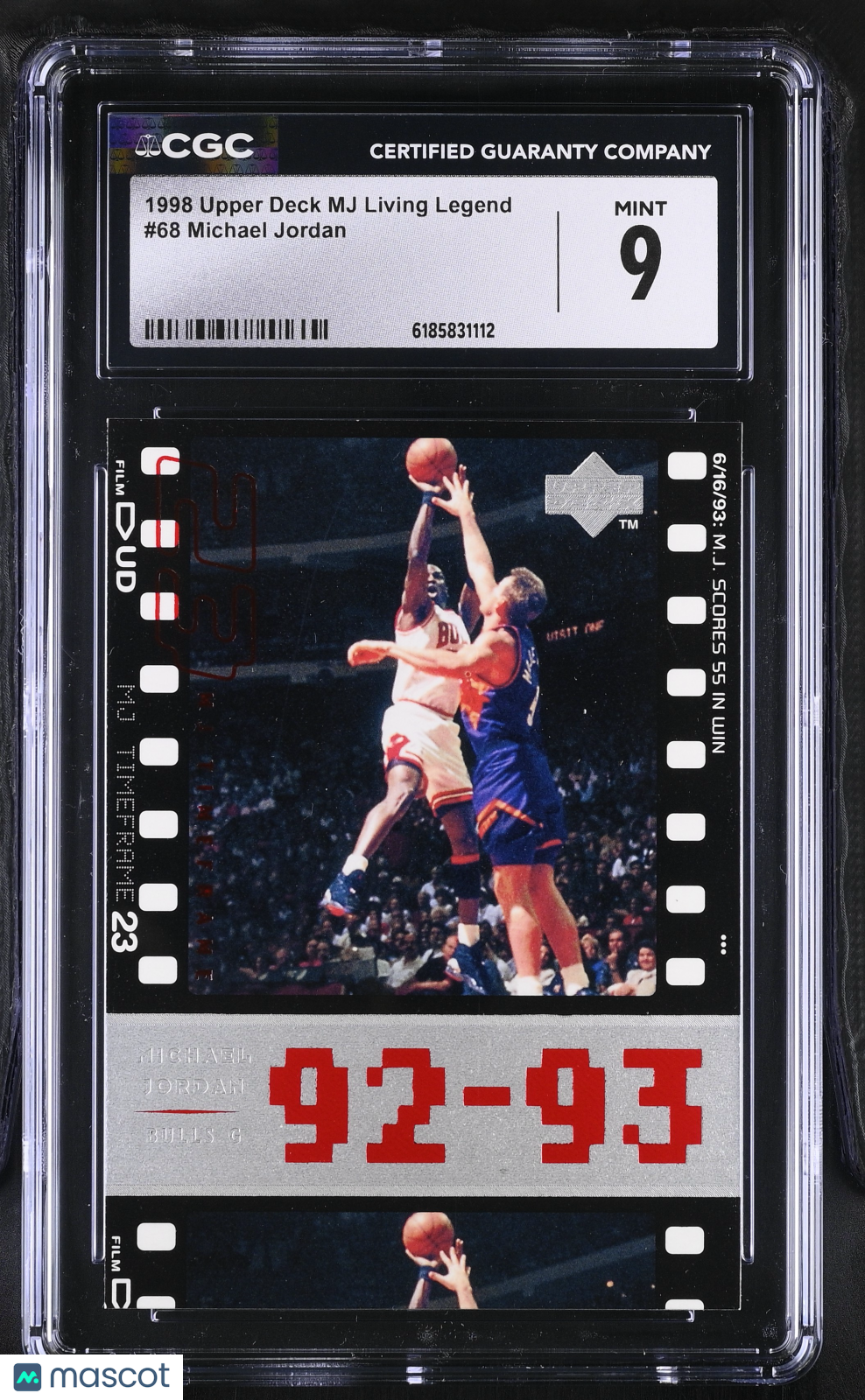 1998 Upper Deck MJ Living Legend Michael Jordan #68 CGC 9 Chicago Bulls