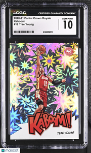 2020-21 Panini Crown Royale Trae Young Kaboom! #12 CGC 10 Atlanta Hawks