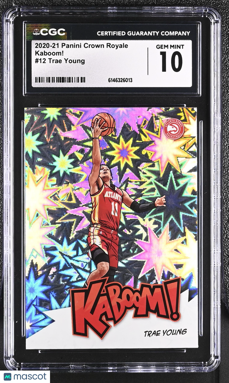 2020-21 Panini Crown Royale Trae Young Kaboom! #12 CGC 10 Atlanta Hawks