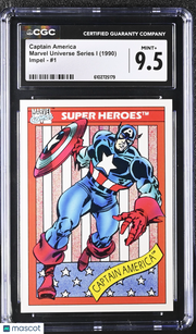 1990 Impel Marvel Universe Series I Captain America #1 CGC 9.5