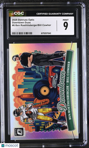 2025 Donruss Optic Ben Roethlisberger Bill Cowher Downtown Duos 6 CGC 9 Steelers
