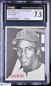 1974 Tcma '52 Brooklyn Dodgers Jackie Robinson Black Back CGC 7.5
