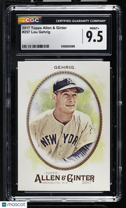 2017 Topps Allen & Ginter Lou Gehrig #257 CGC 9.5 New York Yankees