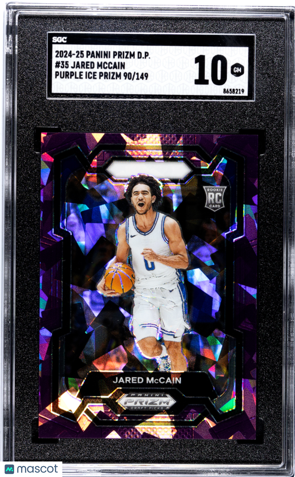 2024 Panini Prizm D.P. Jared Mccain Purple Ice 149 #35 SGC 10