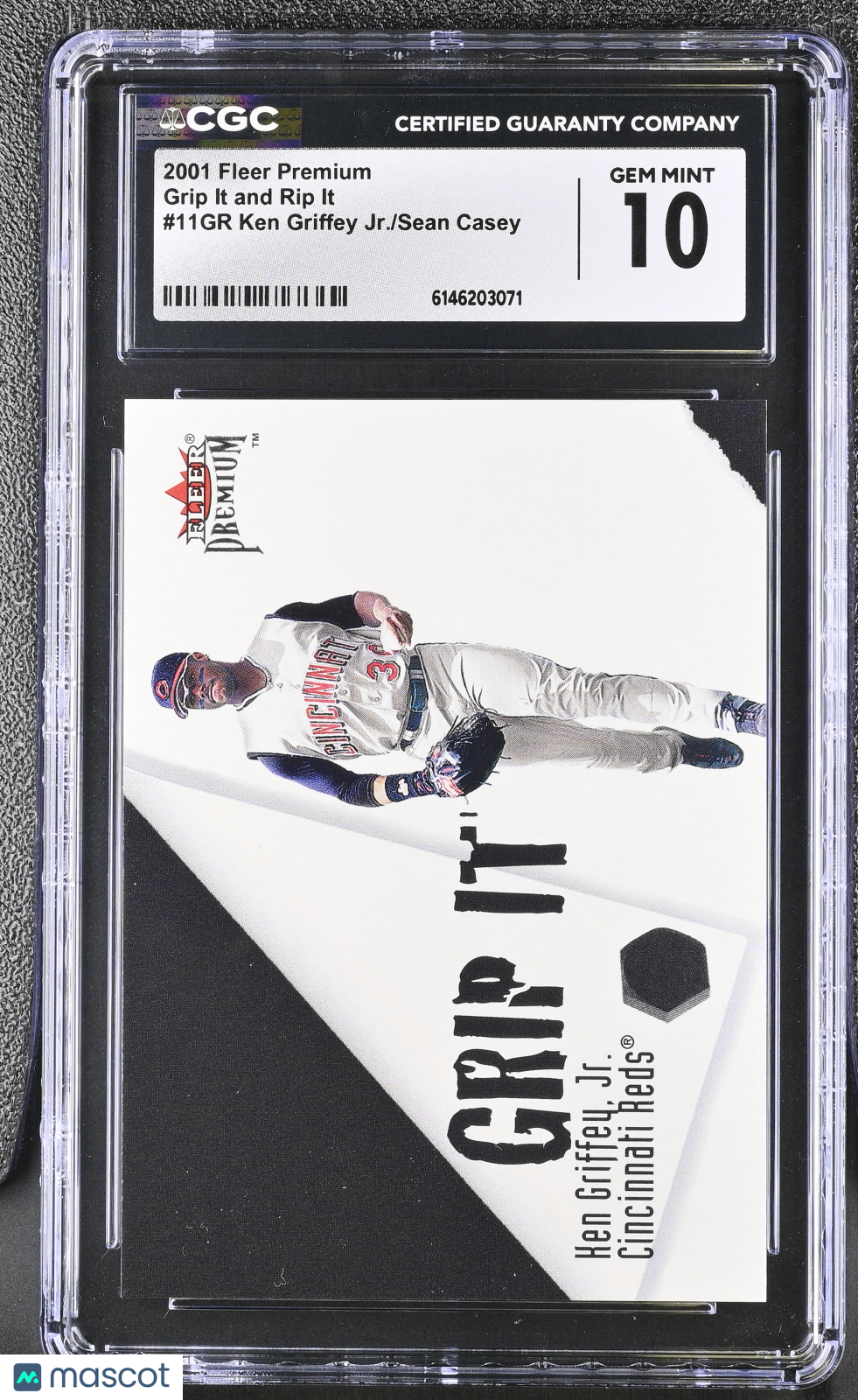 2001 Fleer Premium Ken Griffey Jr./Sean Casey Grip It Rip It #11GR CGC 10 Reds