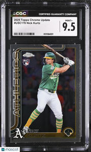 2025 Topps Chrome Update Nick Kurtz Rookie #USC178 CGC 9.5 Oakland Athletics
