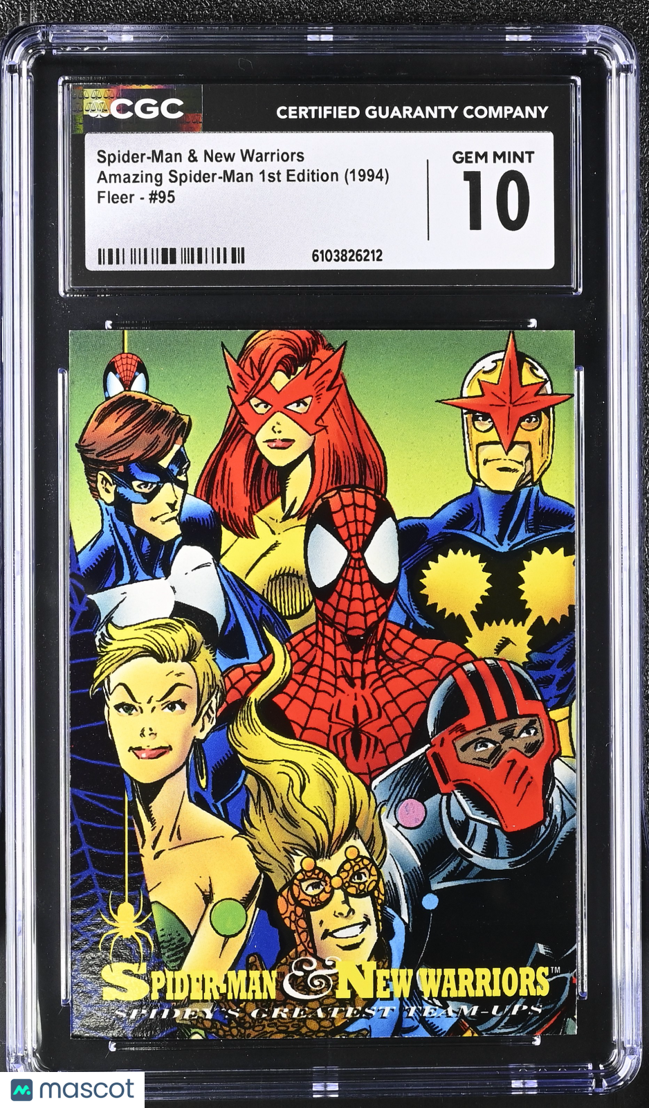 1994 Fleer Amazing Spider-Man Spider-Man & New Warriors #95 CGC 10