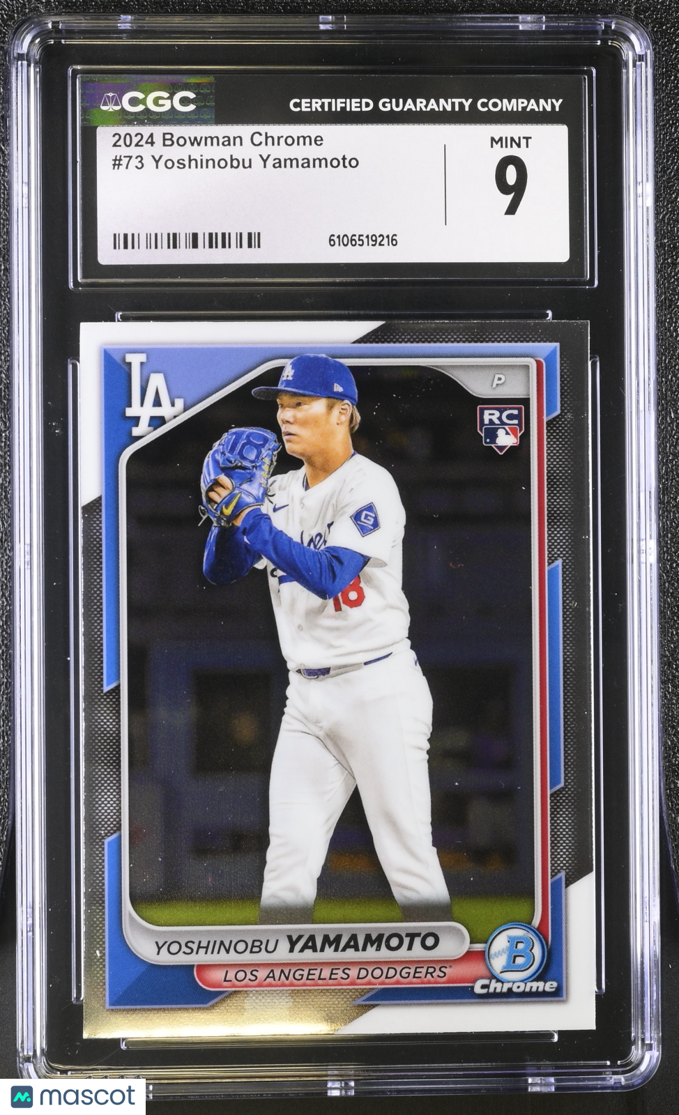 2024 Bowman Chrome Yoshinobu Yamamoto Rookie #73 CGC 9 Los Angeles Dodgers