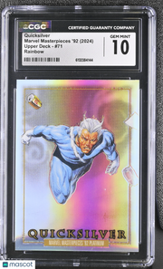 2024 Upper Deck Marvel Masterpieces '92 Quicksilver #71 Rainbow CGC 10