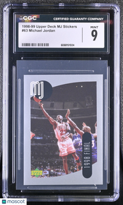 1998 Upper Deck MJ Stickers Michael Jordan #63 CGC 9 Chicago Bulls