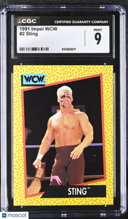 1991 Impel WCW Sting #2 CGC 9