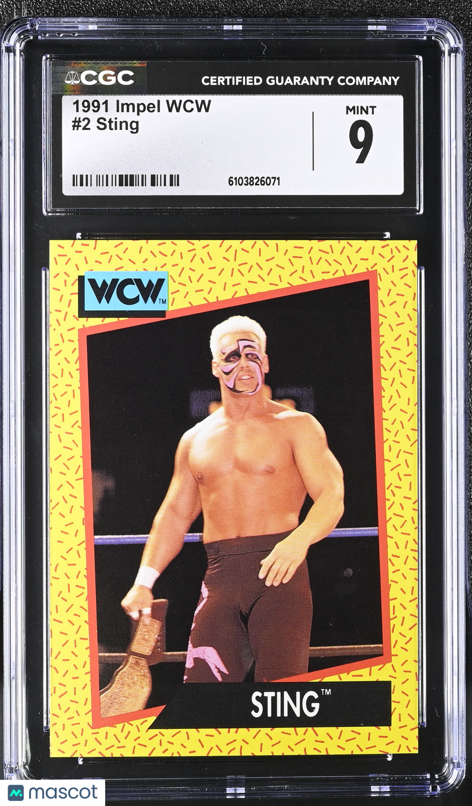 1991 Impel WCW Sting #2 CGC 9