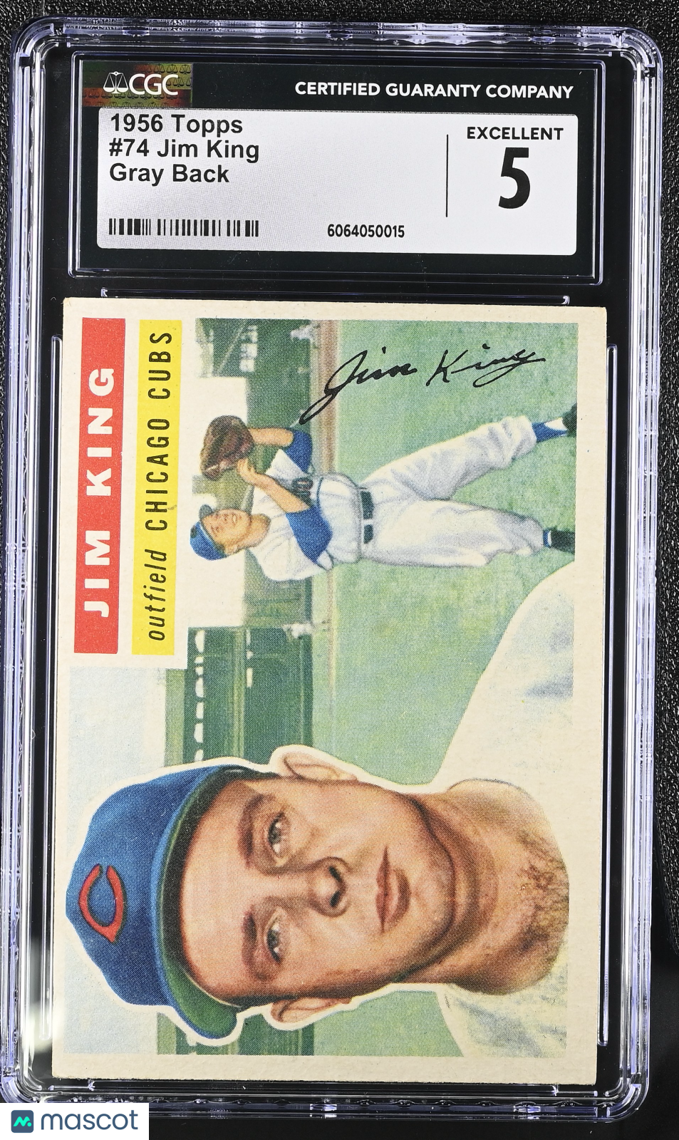 1956 Topps Jim King #74 Gray Back CGC 5