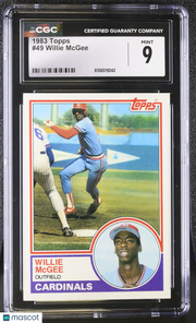 1983 Topps Willie McGee #49 CGC 9 St. Louis Cardinals