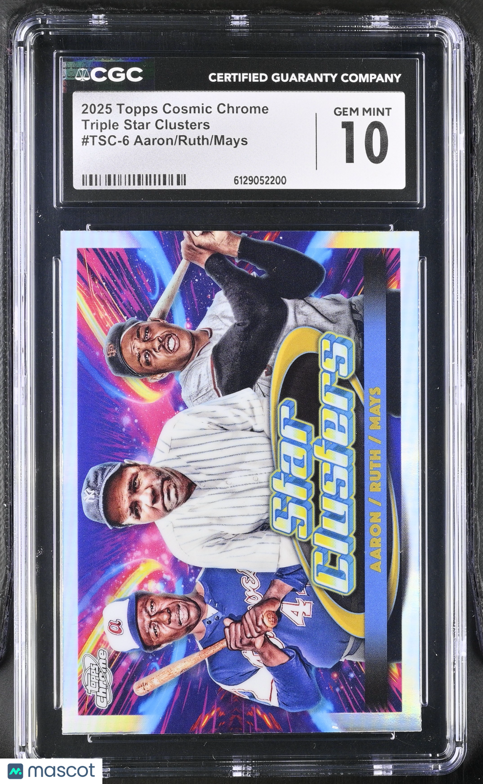 2025 Topps Cosmic Chrome Aaron/Ruth/Mays Triple Star Clusters #TSC-6 CGC 10