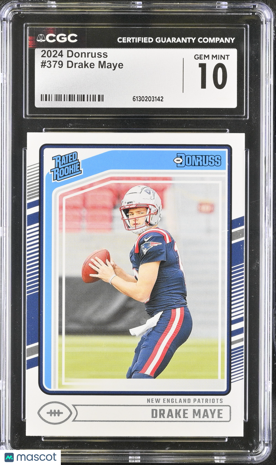 2024 Donruss Drake Maye Rookie #379 CGC 10 New England Patriots