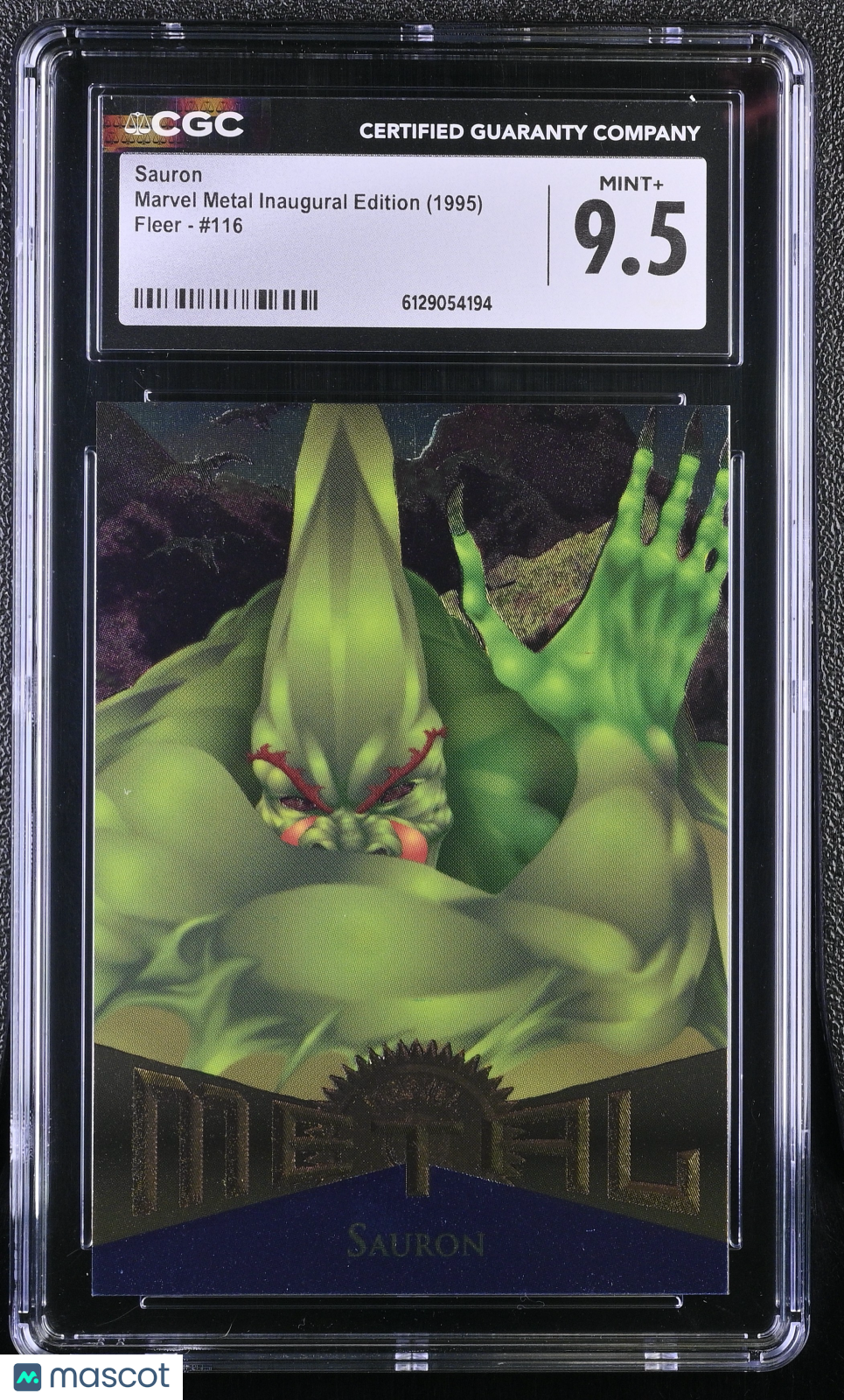 1995 Fleer Marvel Metal Inaugural Edition Sauron #116 CGC 9.5