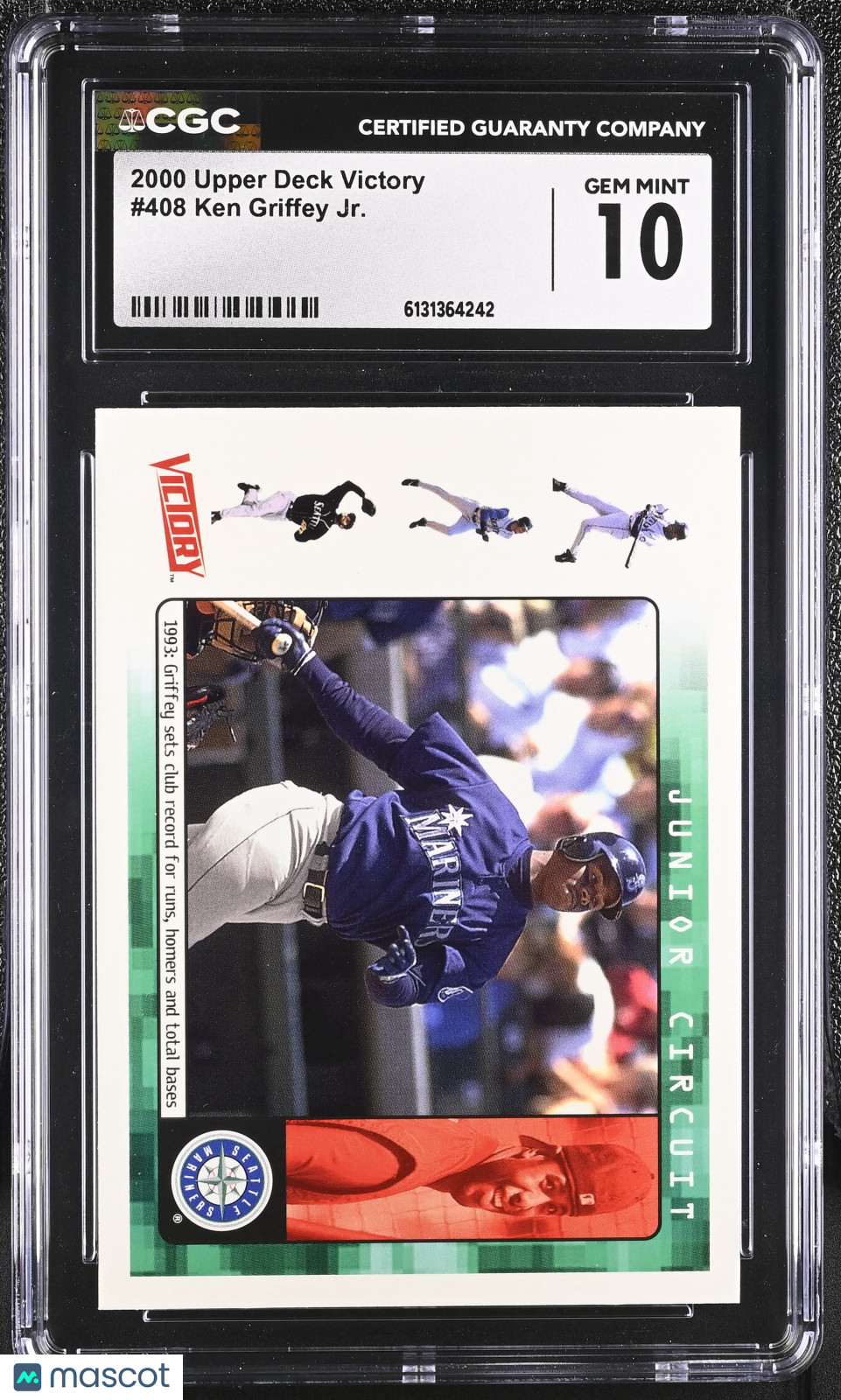 2000 Upper Deck Victory Ken Griffey Jr. #408 CGC 10 Seattle Mariners