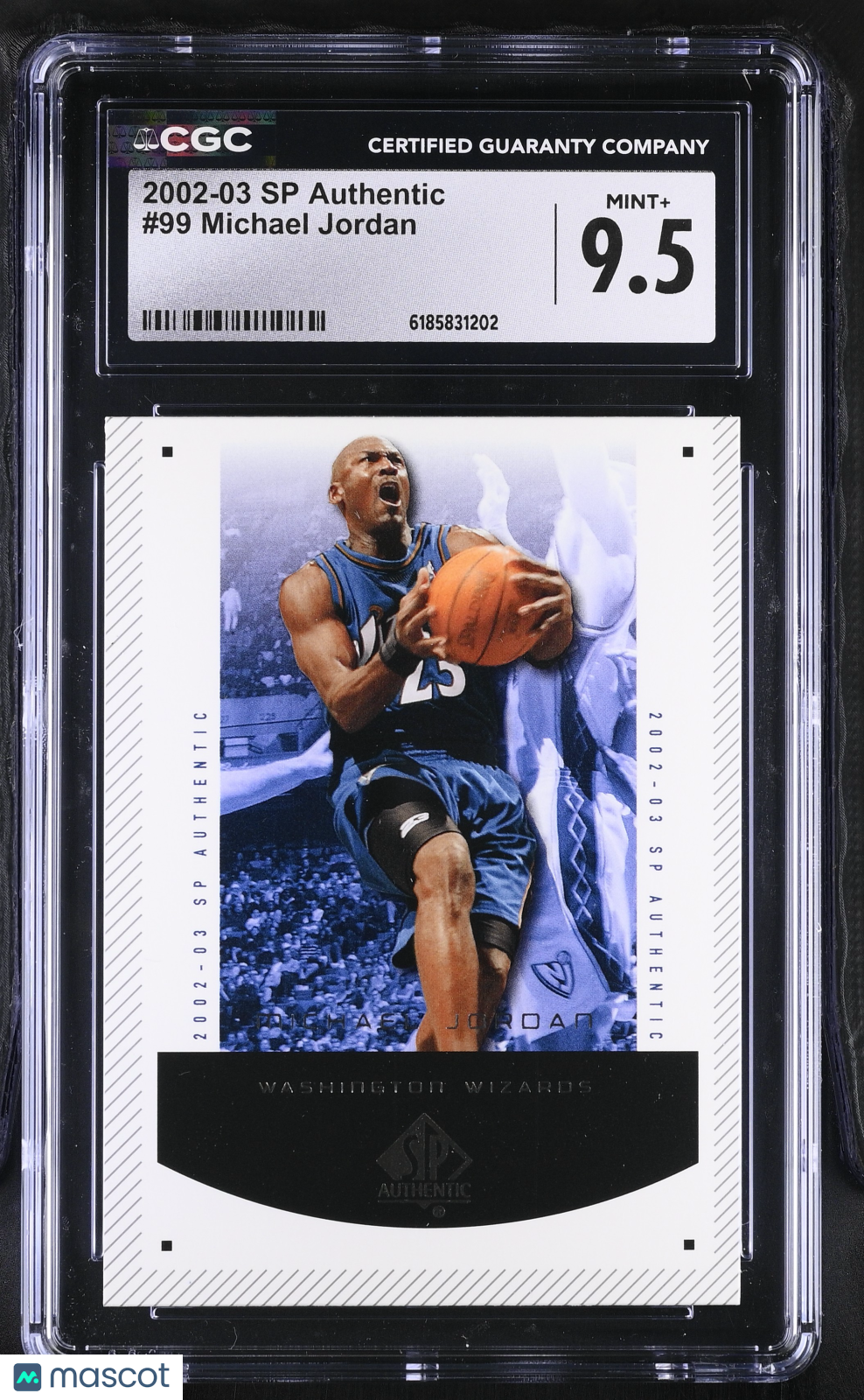 2002-03 SP Authentic Michael Jordan #99 CGC 9.5 Washington Wizards