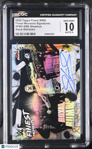 2025 Topps Finest WWE Sheamus Black /25 Finest Moments Auto #FMS-SMS CGC 10