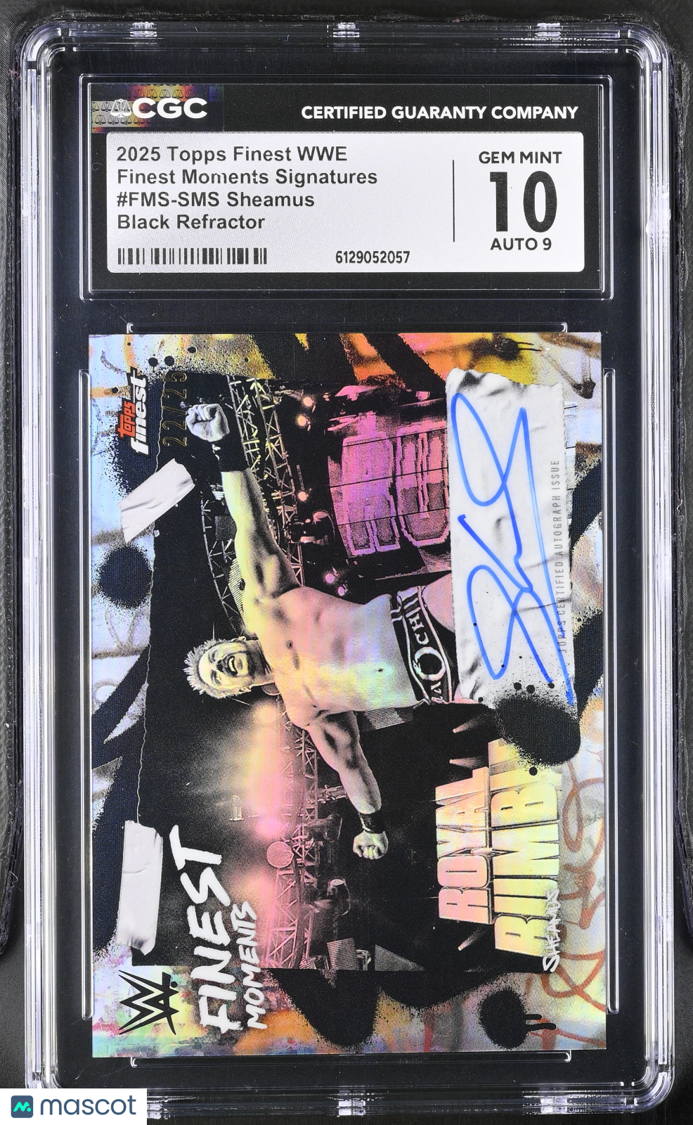 2025 Topps Finest WWE Sheamus Black /25 Finest Moments Auto #FMS-SMS CGC 10