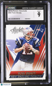 2014 Panini Absolute Tom Brady #44 CGC 9 New England Patriots