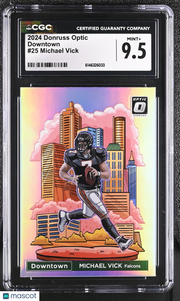 2024 Donruss Optic Michael Vick Downtown #25 CGC 9.5 Atlanta Falcons