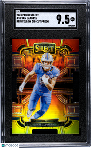 2023 Panini Select Sam Laporta Red Yellow Die Cut Prizm #35 SGC 9.5