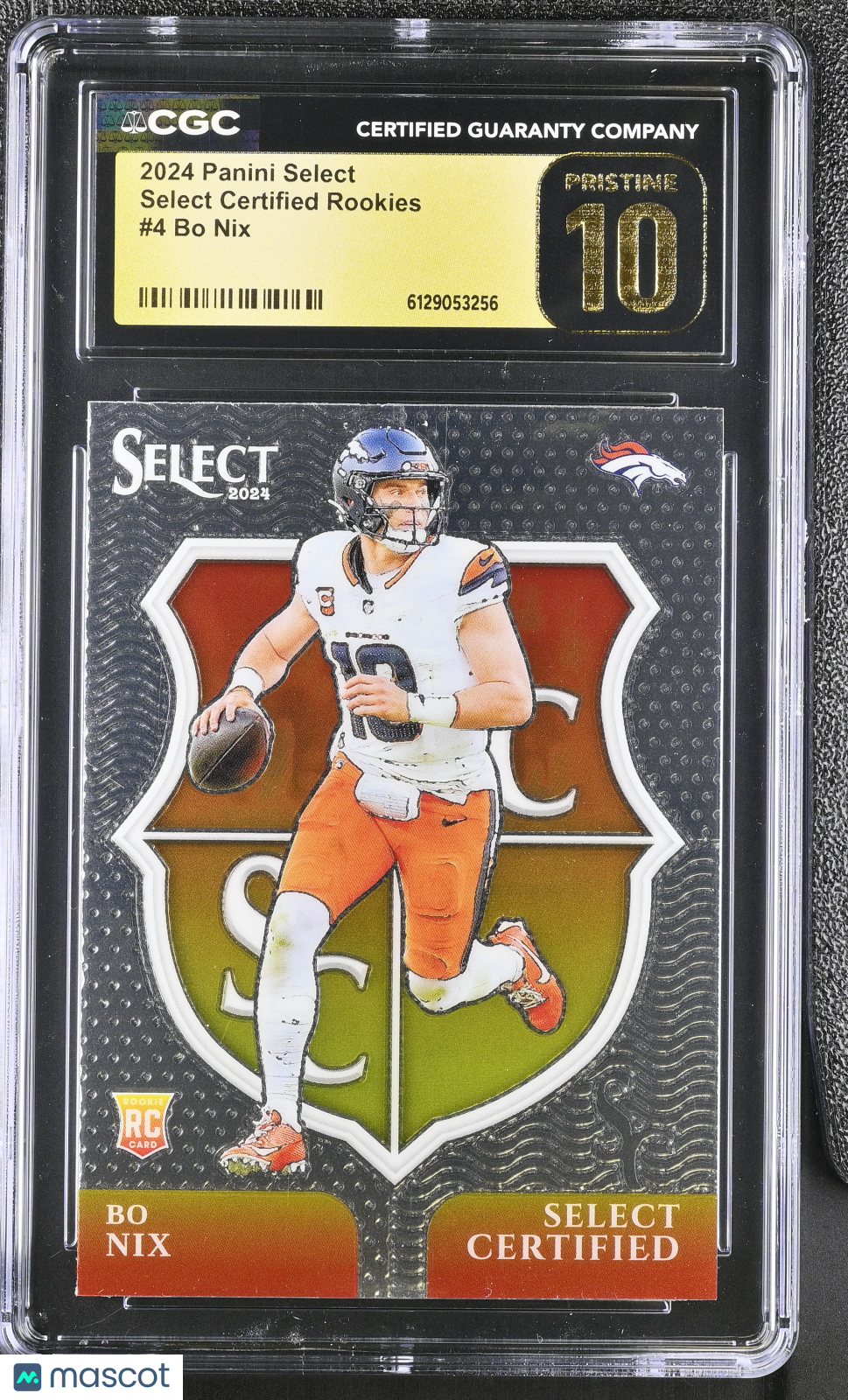 2024 Panini Select Bo Nix Select Certified Rookies #4 CGC 10 Denver Broncos