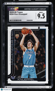 2025-26 Topps Kon Knueppel Rookie #204 CGC 9.5 Charlotte Hornets