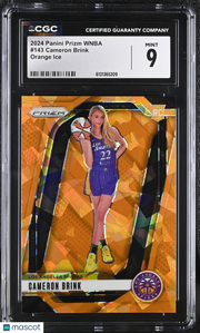 2024 Panini Prizm WNBA Cameron Brink Orange Ice Rookie #143 CGC 9 Sparks