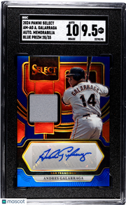 2024 Panini Select Andres Galarraga Patch Auto Blue /35 #AM-AG SGC 9.5 Giants