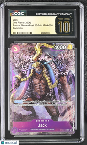 2024 One Piece Bandai Games Fest 23-24 Jack CGC 10 #ST04-008 Pristine
