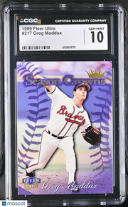 1999 Fleer Ultra Greg Maddux #217 CGC 10 Atlanta Braves
