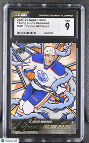 2024-25 Upper Deck Connor McDavid Young Guns Renewed #201 CGC 9 Edmonton Oilers