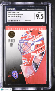 1993-94 Leaf Patrick Roy Painted Warriors #4 CGC 9.5 Canadians