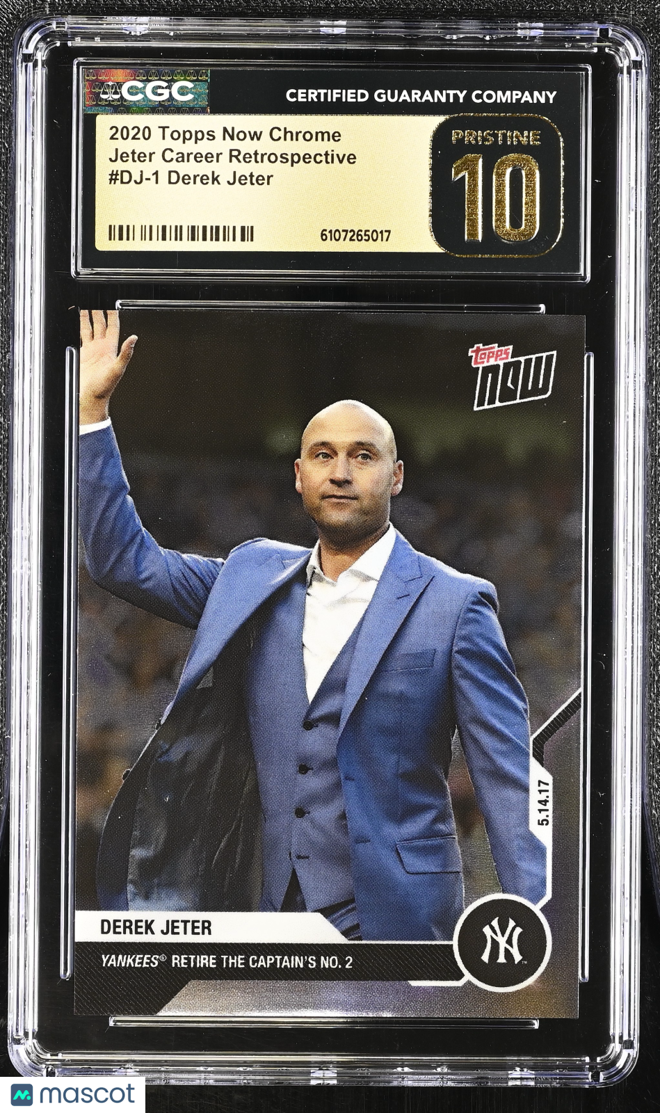 2020 Topps Now Chrome Derek Jeter Career Retrospective CGC 10 Pristine Yankees
