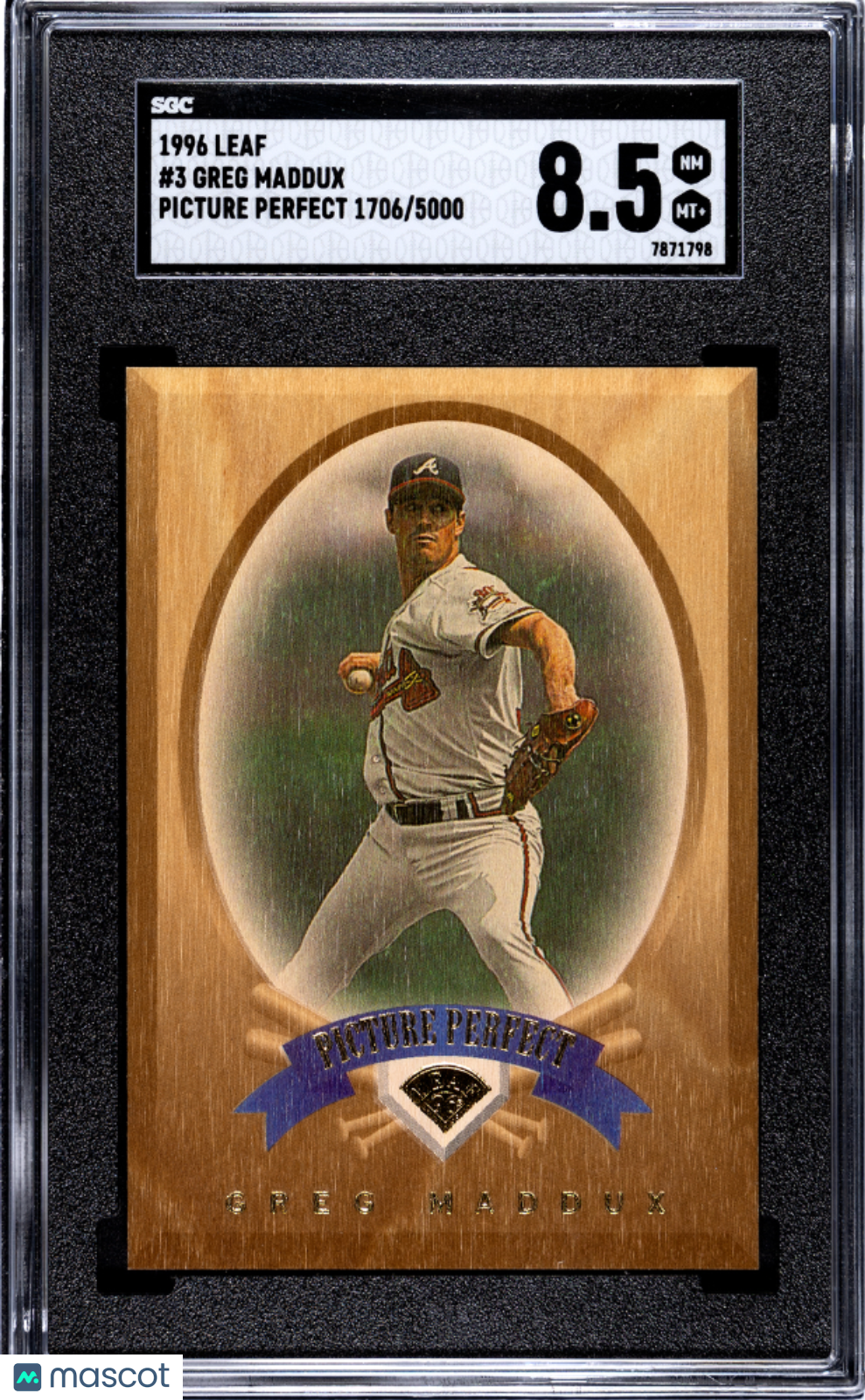 1996 Leaf Greg Maddux Picture Perfect 5000 #3 SGC 8.5