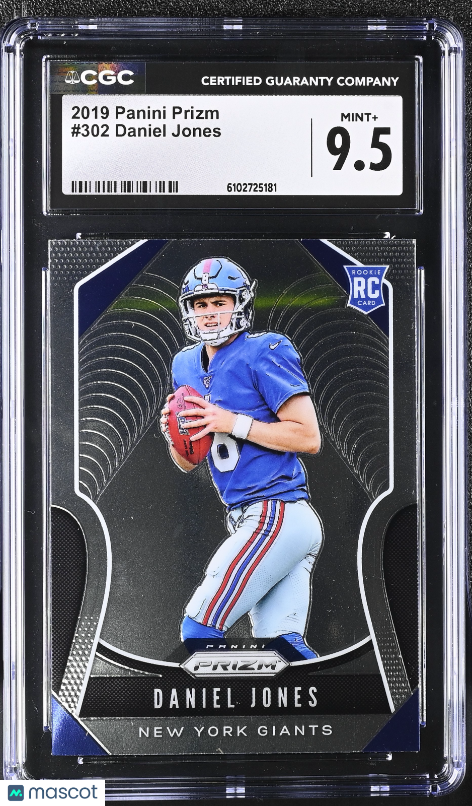 2019 Panini Prizm Daniel Jones Rookie #302 CGC 9.5 New York Giants