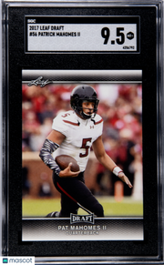 2017 Leaf Draft Patrick Mahomes II Rookie #56 SGC 9.5 Texas Tech Red Raiders