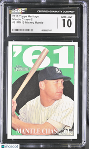 2010 Topps Heritage Mickey Mantle Mantle Chase '61 #61MM15 CGC 10 Yankees