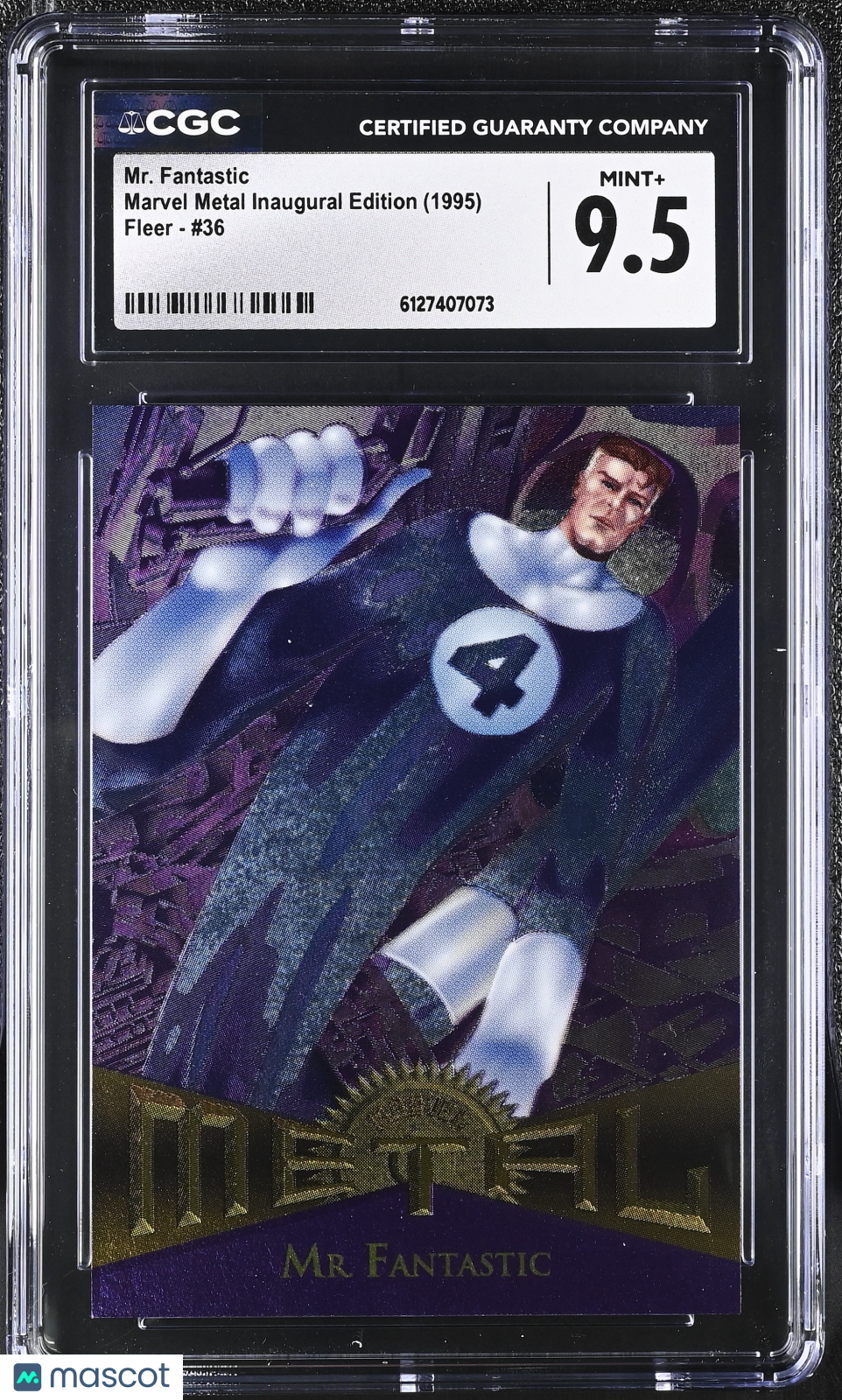 1995 Fleer Marvel Metal Inaugural Edition Mr. Fantastic #36 CGC 9.5