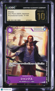 2025 One Piece Promotional Cards Shanks Japanese CGC 10 #P-104 Pristine