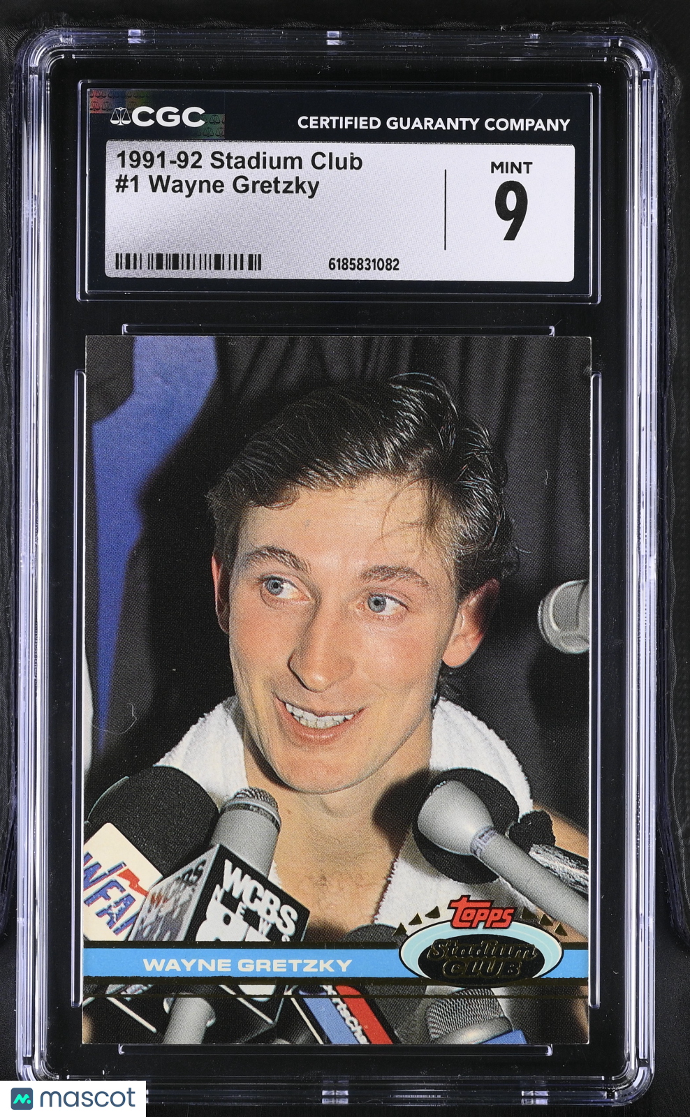 1991-92 Stadium Club Wayne Gretzky #1 CGC 9 Los Angeles Kings